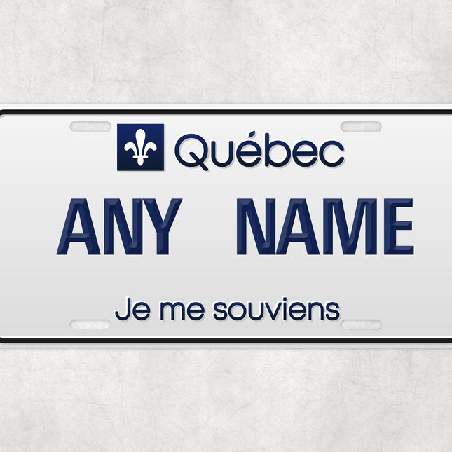 Custom Quebec License Plate Sign, Rusty Vintage Name Plate, Je Me Souviens Wall Decor, Personalized Canada Sign Gift, French Car Plate Art