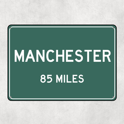 PERSONALIZED MANCHESTER Sign, Manchester City Distance Sign, City of Manchester Gift, Manchester Gifts, Manchester Souvenir, Manc Signs