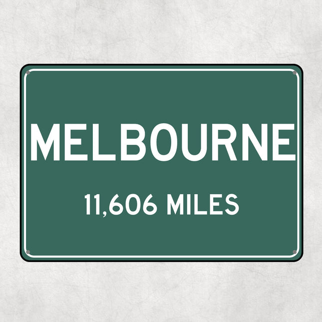 PERSONALIZED MELBOURNE Sign, Melbourne City Distance Sign, City of Melbourne Gift, Melbourne Gifts, Melbourne Souvenir, Melbourne Signs