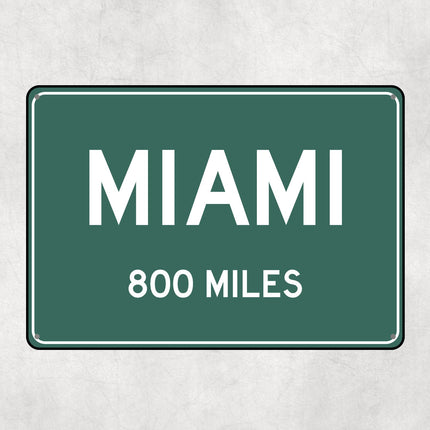 PERSONALIZED MIAMI Sign, Miami City Distance Sign, City of Miami Gift, Miami Gifts, Miami Souvenir, Miami Signs