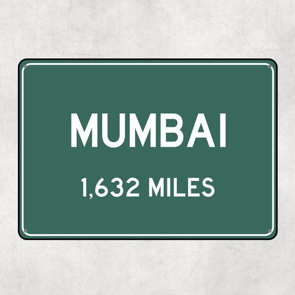PERSONALIZED MUMBAI Sign, Mumbai City Distance Sign, City of Mumbai Gift, Mumbai Gifts, Mumbai Souvenir, Mumbai Signs