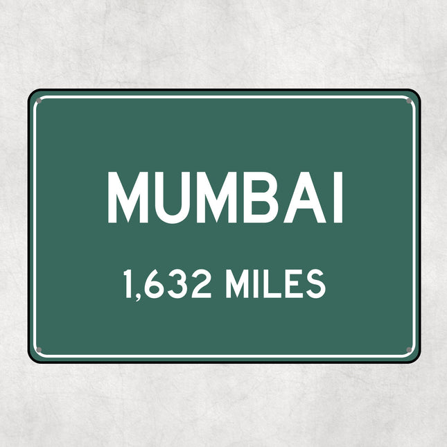 PERSONALIZED MUMBAI Sign, Mumbai City Distance Sign, City of Mumbai Gift, Mumbai Gifts, Mumbai Souvenir, Mumbai Signs