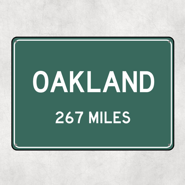 PERSONALIZED OAKLAND Sign, Oakland City Distance Sign, City of Oakland Gift, Oakland Gifts, Oakland Souvenir, Oakland Signs