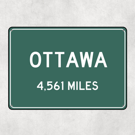 PERSONALIZED OTTAWA Sign, Ottawa City Distance Sign, City of Ottawa Gift, Ottawa Gifts, Ottawa Souvenir, Ottawa Signs