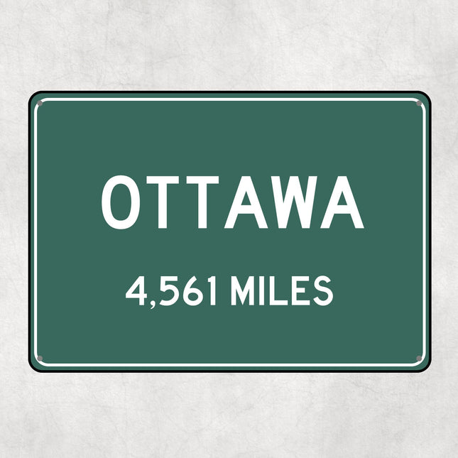 PERSONALIZED OTTAWA Sign, Ottawa City Distance Sign, City of Ottawa Gift, Ottawa Gifts, Ottawa Souvenir, Ottawa Signs