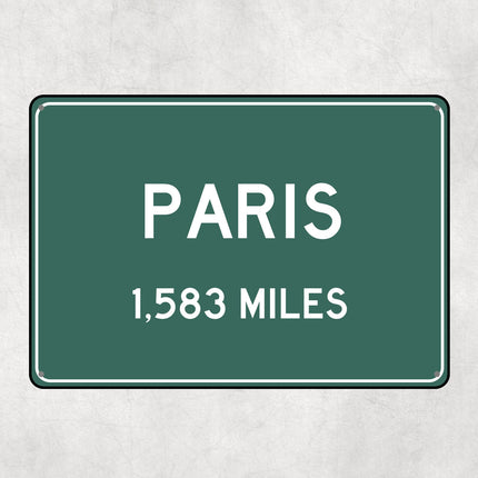 PERSONALIZED PARIS Sign, Paris City Distance Sign, City of Paris Gift, Paris Gifts, Paris Souvenir, Paris Signs