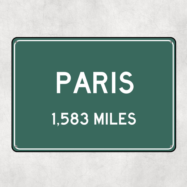 PERSONALIZED PARIS Sign, Paris City Distance Sign, City of Paris Gift, Paris Gifts, Paris Souvenir, Paris Signs