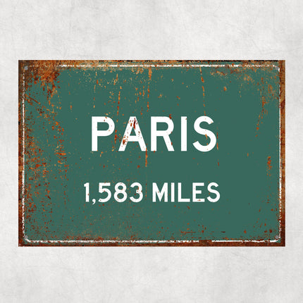 PERSONALIZED PARIS Sign, Paris City Distance Sign, City of Paris Gift, Paris Gifts, Paris Souvenir, Paris Signs