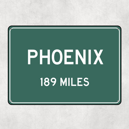 PERSONALIZED PHOENIX Sign, Phoenix City Distance Sign, City of Phoenix Gift, Phoenix Gifts, Phoenix Souvenir