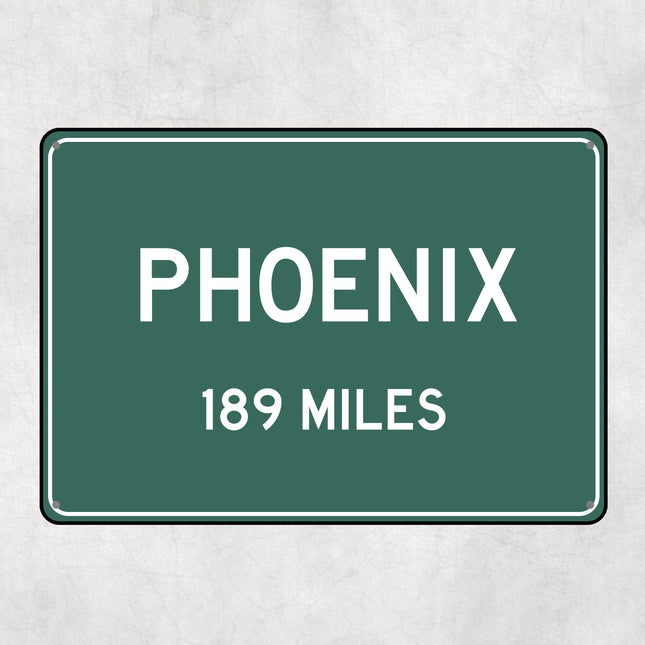 PERSONALIZED PHOENIX Sign, Phoenix City Distance Sign, City of Phoenix Gift, Phoenix Gifts, Phoenix Souvenir