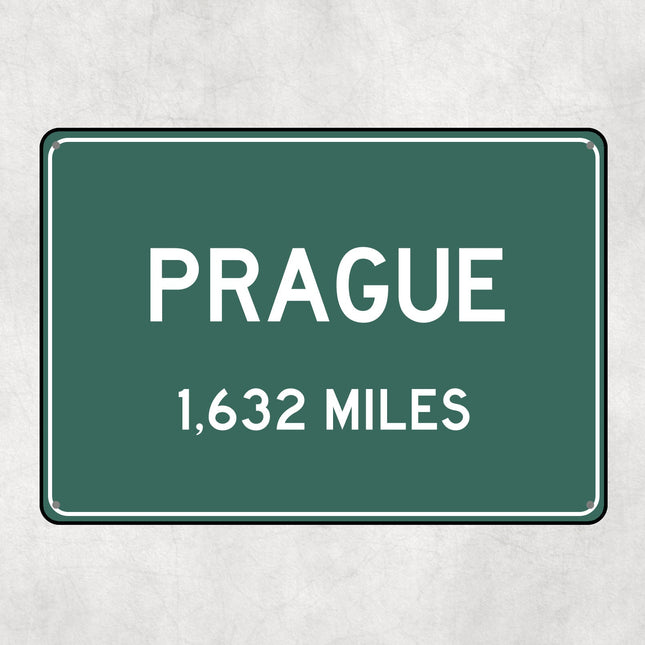 PERSONALIZED PRAGUE Sign, Prague City Distance Sign, City of Prague Gift, Prague Gifts, Prague Souvenir, Prague Signs