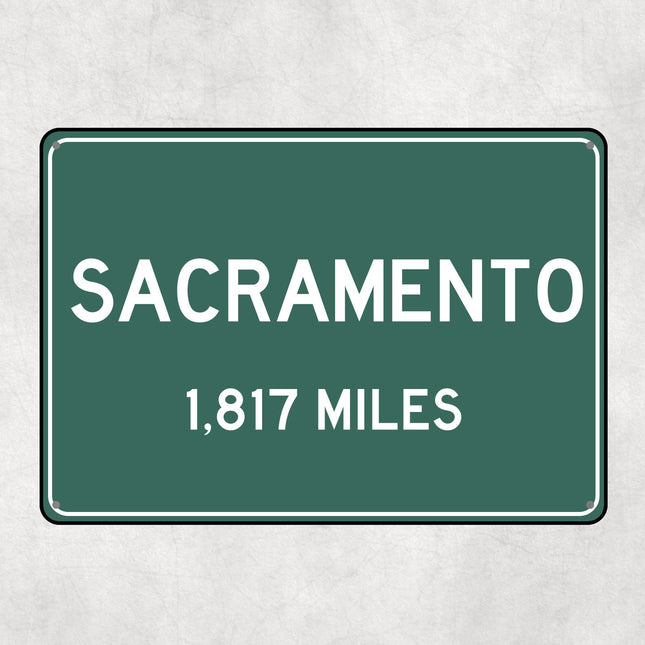 PERSONALIZED SACRAMENTO Sign, Sacramento City Distance Sign, City of Sacramento Gift, Sacramento Gifts, Sacramento Souvenir,Sacramento Signs