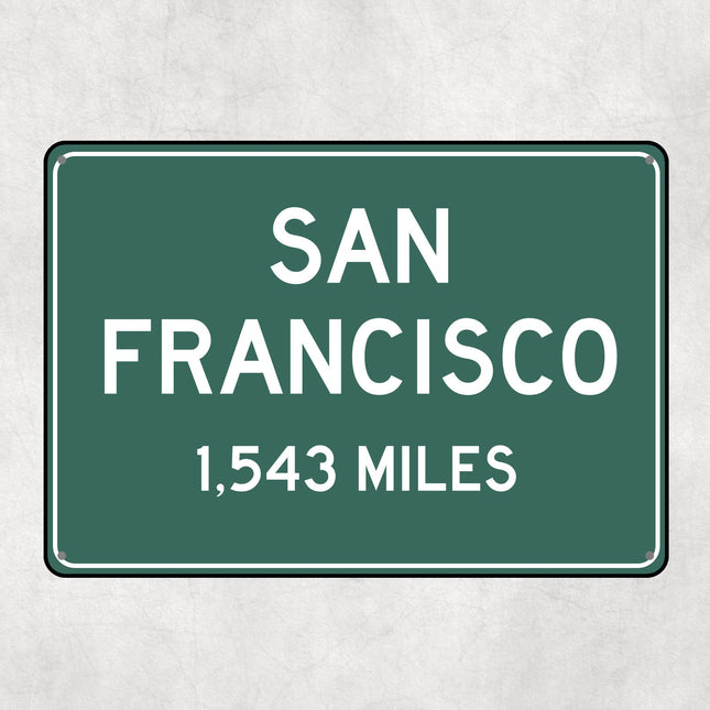 PERSONALIZED SAN FRANCISCO Sign, San Francisco City Distance Sign, City of San Francisco Gift, San Francisco Gifts, San Francisco Souvenir