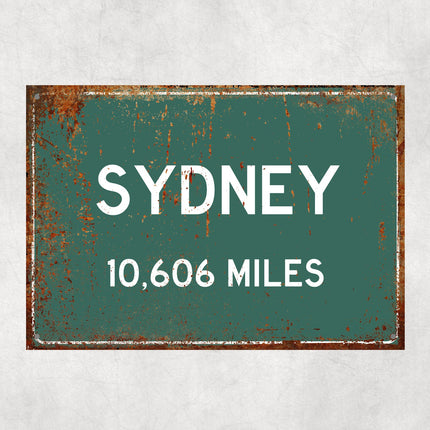 PERSONALIZED SYDNEY Sign, Sydney City Distance Sign, City of Sydney Gift, Sydney Gifts, Sydney Souvenir, Sydney Signs