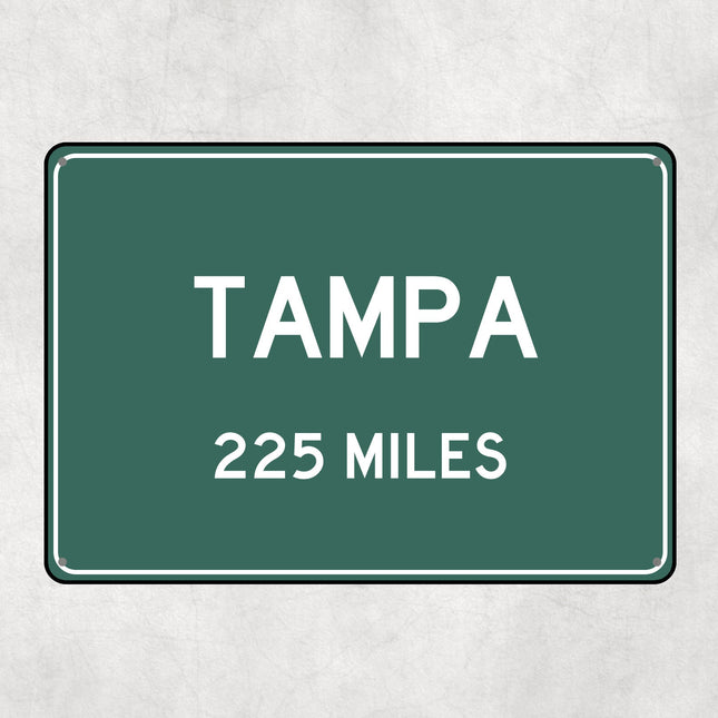 PERSONALIZED TAMPA Sign, Tampa City Distance Sign, City of Tampa Gift, Tampa Gifts, Tampa Souvenir, Tampa Signs