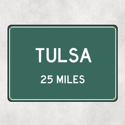 PERSONALIZED TULSA Sign, Tulsa City Distance Sign, City of Tulsa Gift, Tulsa Gifts, Tulsa Souvenir, Tulsa Signs