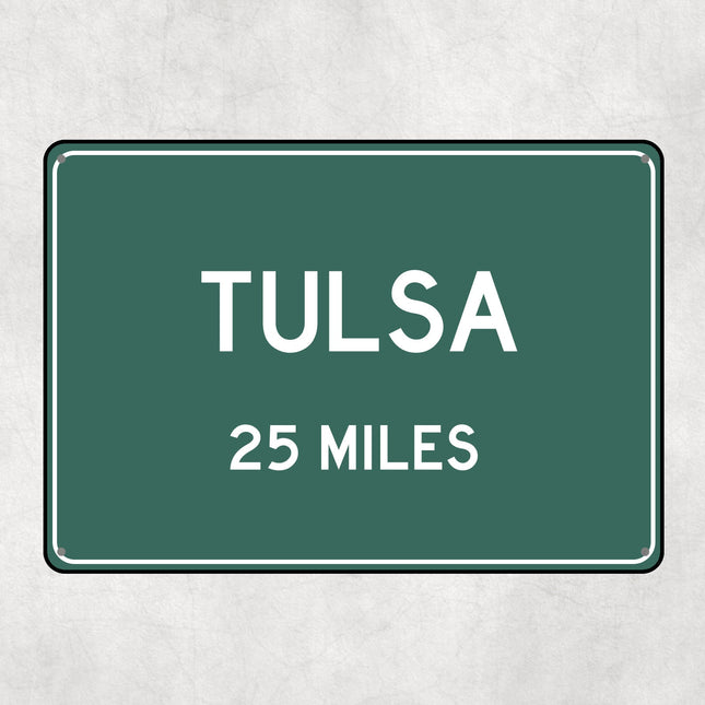 PERSONALIZED TULSA Sign, Tulsa City Distance Sign, City of Tulsa Gift, Tulsa Gifts, Tulsa Souvenir, Tulsa Signs