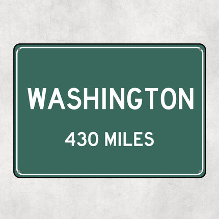 PERSONALIZED WASHINGTON Sign, Washington City Distance Sign, City of Washington Gift, Washington Gifts, Washington Souvenir,