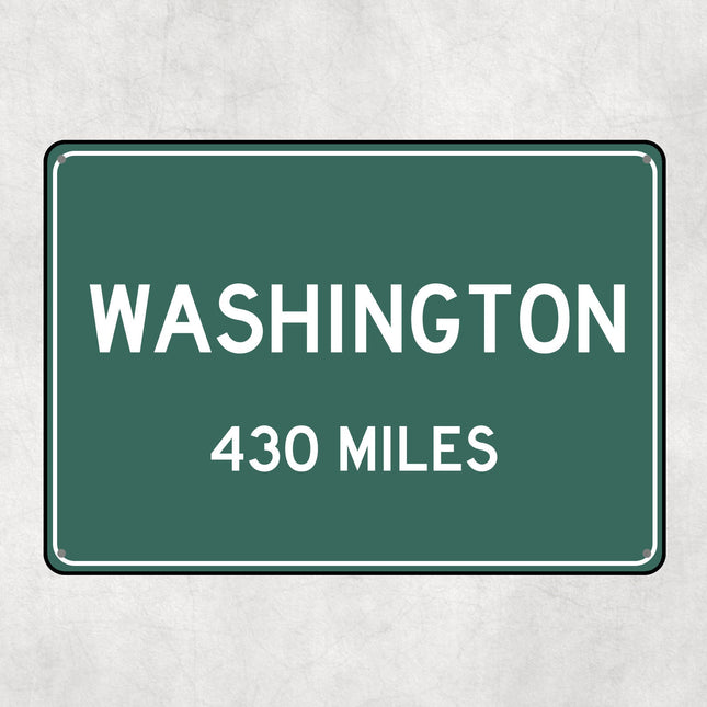 PERSONALIZED WASHINGTON Sign, Washington City Distance Sign, City of Washington Gift, Washington Gifts, Washington Souvenir,