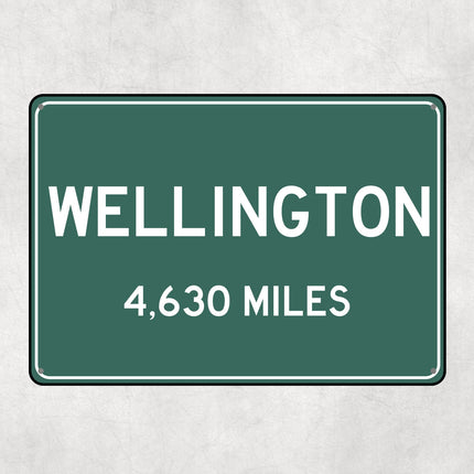 PERSONALIZED WELLINGTON Sign, Wellington City Distance Sign, City of Wellington Gift, Wellington Gifts, Wellington Souvenir, Wellington Sign