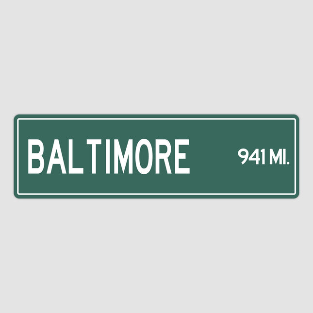 PERSONALIZED BALTIMORE Sign, Baltimore City Distance Sign, City of Baltimore Gift, Baltimore Gifts, Baltimore Souvenir, Baltimore Sign