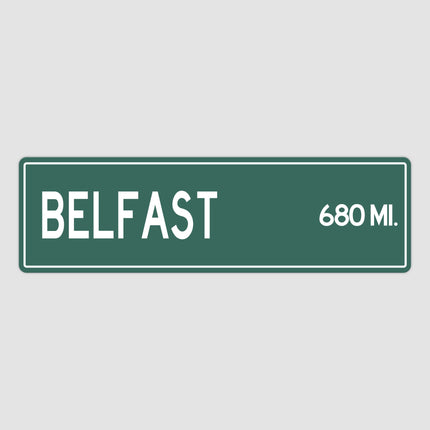 PERSONALIZED BELFAST Sign, Belfast City Distance Sign, City of Belfast Gift, Belfast Gifts, Belfast Souvenir, Belfast Sign