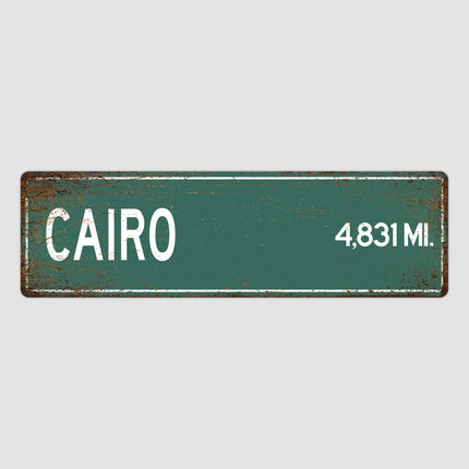 PERSONALIZED CAIRO Sign, Cairo City Distance Sign, City of Cairo Gift, Cairo Gifts, Cairo Souvenir, Cairo Sign