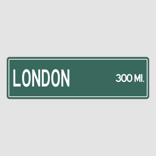 PERSONALIZED LONDON CITY Sign, London City Distance Sign, City of London Gift, London Gifts, London Souvenir, London Sign