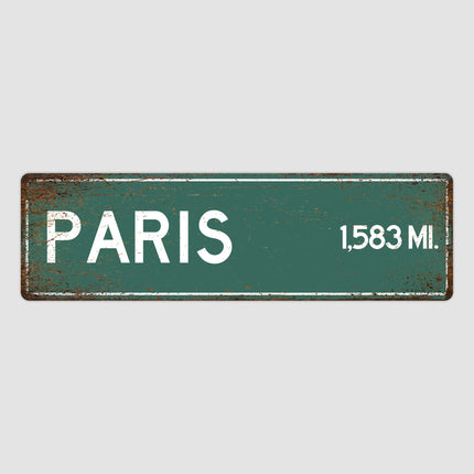PERSONALIZED PARIS Sign, Paris City Distance Sign, City of Paris Gift, Paris Gifts, Paris Souvenir, Paris Sign