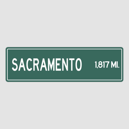 PERSONALIZED SACRAMENTO Sign, Sacramento City Distance Sign, City of Sacramento Gift, Sacramento Gifts, Sacramento Souvenir,Sacramento Signs