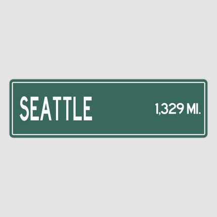 PERSONALIZED SEATTLE Sign, Seattle City Distance Sign, City of Seattle Gift, Seattle Gifts, Seattle Souvenir, Seattle Signs