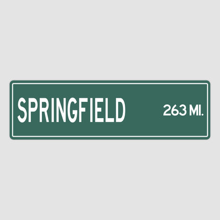 PERSONALIZED SPRINGFIELD Sign, Springfield City Distance Sign, City of Springfield Gift, Springfield Gifts, Springfield Souvenir
