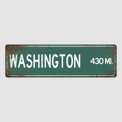 PERSONALIZED WASHINGTON Sign, Washington City Distance Sign, City of Washington Gift, Washington Gifts, Washington Souvenir,Washington Signs