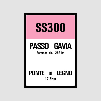 Passo Gavia - Vintage Style Tour de France Cycling Sign - Gift for Cyclist, cycling sign, metal sign, biking sign,