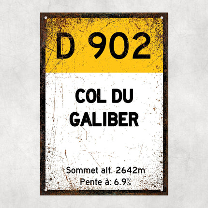 Col Du Galiber D902 - Vintage Style Tour de France Cycling Sign - Gift for Cyclist, cycling sign, metal sign, biking sign,