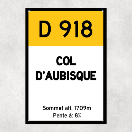 Col D'Aubisque D918 - Vintage Style Tour de France Cycling Sign - Gift for Cyclist, cycling sign, metal sign, biking sign,