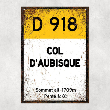 Col D'Aubisque D918 - Vintage Style Tour de France Cycling Sign - Gift for Cyclist, cycling sign, metal sign, biking sign,