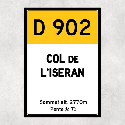 Col De L'Iseran D902 - Vintage Style Tour de France Cycling Sign - Gift for Cyclist, cycling sign, metal sign, biking sign,