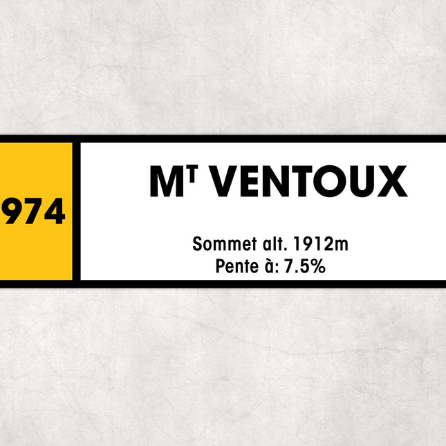 Mt. Ventoux D974 - Vintage Style Tour de France Cycling Sign - Gift for Cyclist, cycling sign, metal sign, biking sign,