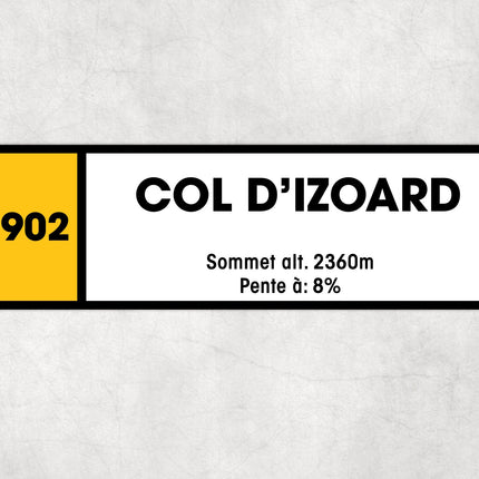 Col D'Izoard D902 - Vintage Style Tour de France Cycling Sign - Gift for Cyclist, cycling sign, metal sign, biking sign,