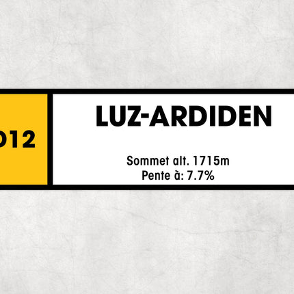 Luz-Ardiden D12 - Vintage Style Tour de France Cycling Sign - Gift for Cyclist, cycling sign, metal sign, biking sign,
