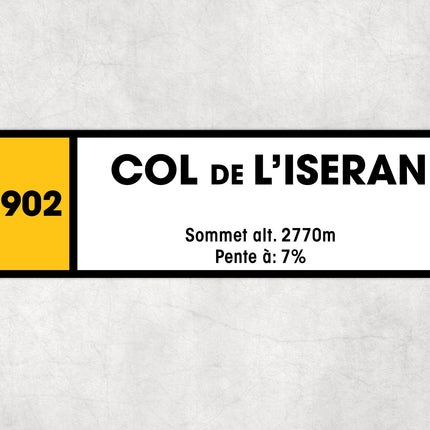 Col De L'Iseran D902 - Vintage Style Tour de France Cycling Sign - Gift for Cyclist, cycling sign, metal sign, biking sign,