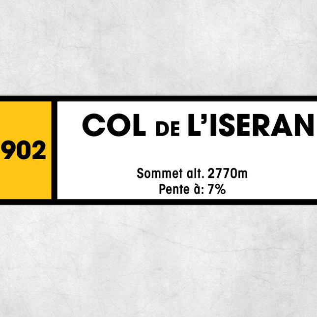 Col De L'Iseran D902 - Vintage Style Tour de France Cycling Sign - Gift for Cyclist, cycling sign, metal sign, biking sign,