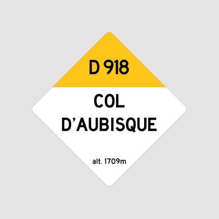 Col D'Aubisque D918 - Vintage Style Tour de France Cycling Diamond Sign - Gift for Cyclist, cycling sign, metal sign, biking sign,