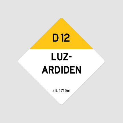 Luz-Ardiden D12 - Vintage Style Tour de France Cycling Diamond Sign - Gift for Cyclist, cycling sign, metal sign, biking sign, 