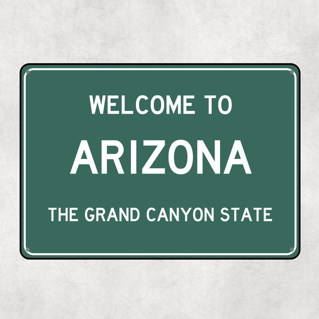 Welcome to ARIZONA Sign, Arizona Metal Sign, Arizona Gift, Arizona Gifts, Arizona Souvenir, Arizona Grand Canyon State