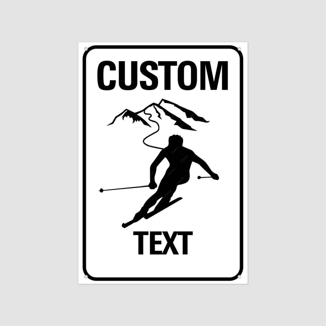 Personalised Skiing Sign - Skiing Decor - Experts Only Sign - Custom Ski Custom - Vintage Style Sign