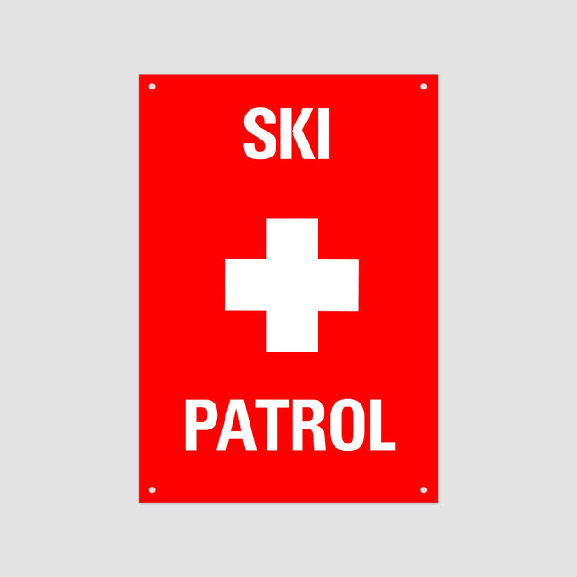 Ski Patrol Sign - Ski Patrol Decor - Skiing Sign - Vintage Style Sign
