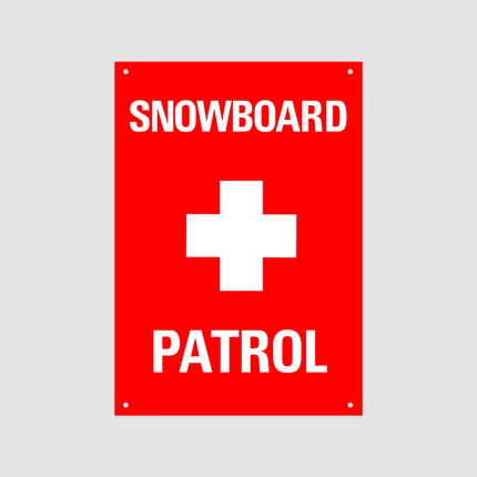 Snowboard Patrol Sign - Snowboard Patrol Decor - Snowboard Sign - Medical Emergency Sign - Vintage Style Sign