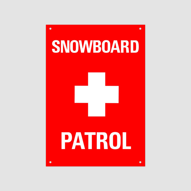 Snowboard Patrol Sign - Snowboard Patrol Decor - Snowboard Sign - Medical Emergency Sign - Vintage Style Sign